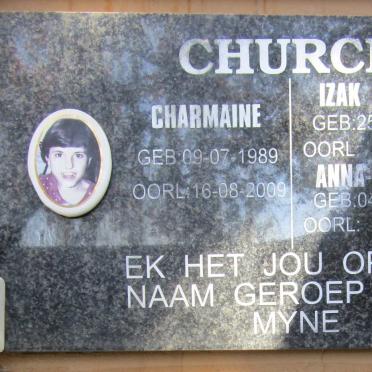 CHURCH Izak Daniel 1955- & Anna-Marie 1960- :: CHURCH Charmaine 1989-2009