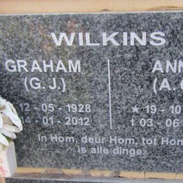 WILKINS Graham G.J. 1928-2012 &amp; A.C. 1922-2006
