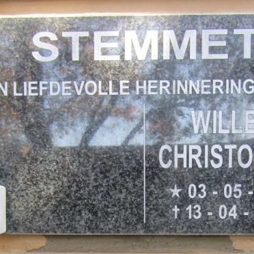 STEMMET Willem Christoffel 1932-2012