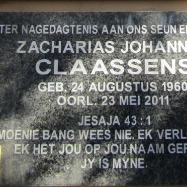 CLAASSENS Zacharias Johannes 1960-2011