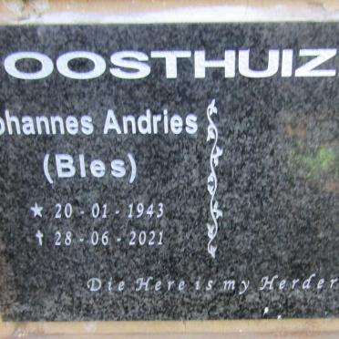 OOSTHUIZEN Johannes Andries 1943-2021
