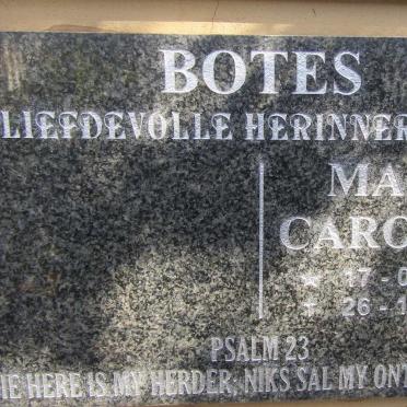 BOTES Maria Carolina 1935-2020