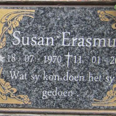ERASMUS Susan 1970-2019