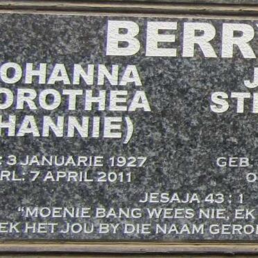 BERRY Johannes Ströhmenger 1926-2016 &amp; Johanna Dorothea 1927-2011