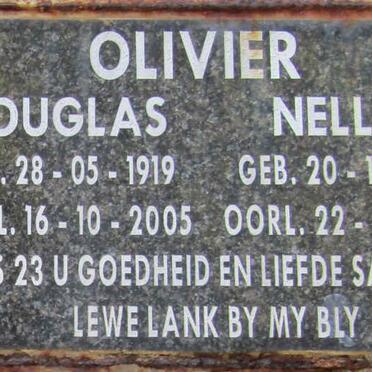 OLIVIER Douglas 1919-2005 &amp; Nellie 1919-2013