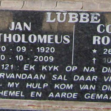 LUBBE Jan Bartholomeus 1920-2009 &amp; Cornelia Roelofina 1924-2020