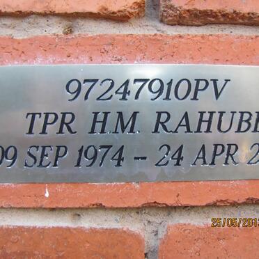 RAHUBE H.M. 1974-2000