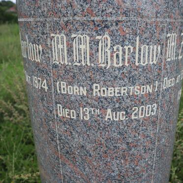 BARLOW M.M. nee ROBERTSON -2003