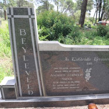 BEYLEVELD Andries Cornelis Smith 1903-1969