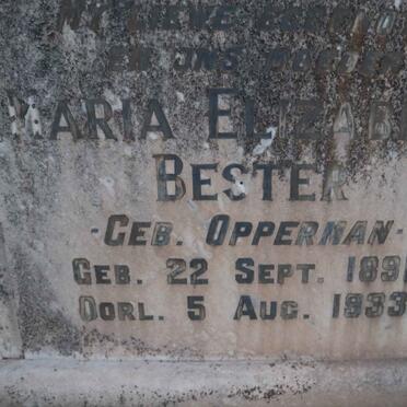 BESTER Maria Elizabeth nee OPPERMAN 1891-1933