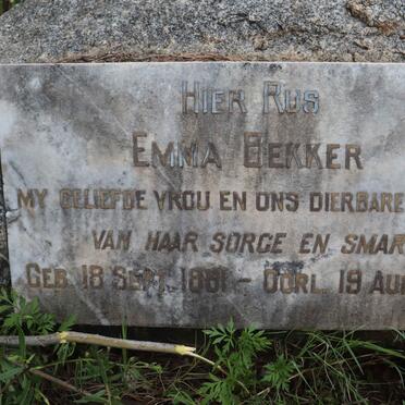 BEKKER Emma 1881-1937