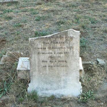 BUCK Cornelia Fredrica nee PIENAAR 1878-1911