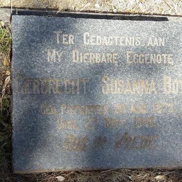 BOTHA Gerbrecht Susanna nee POTGIETER 1873-1946