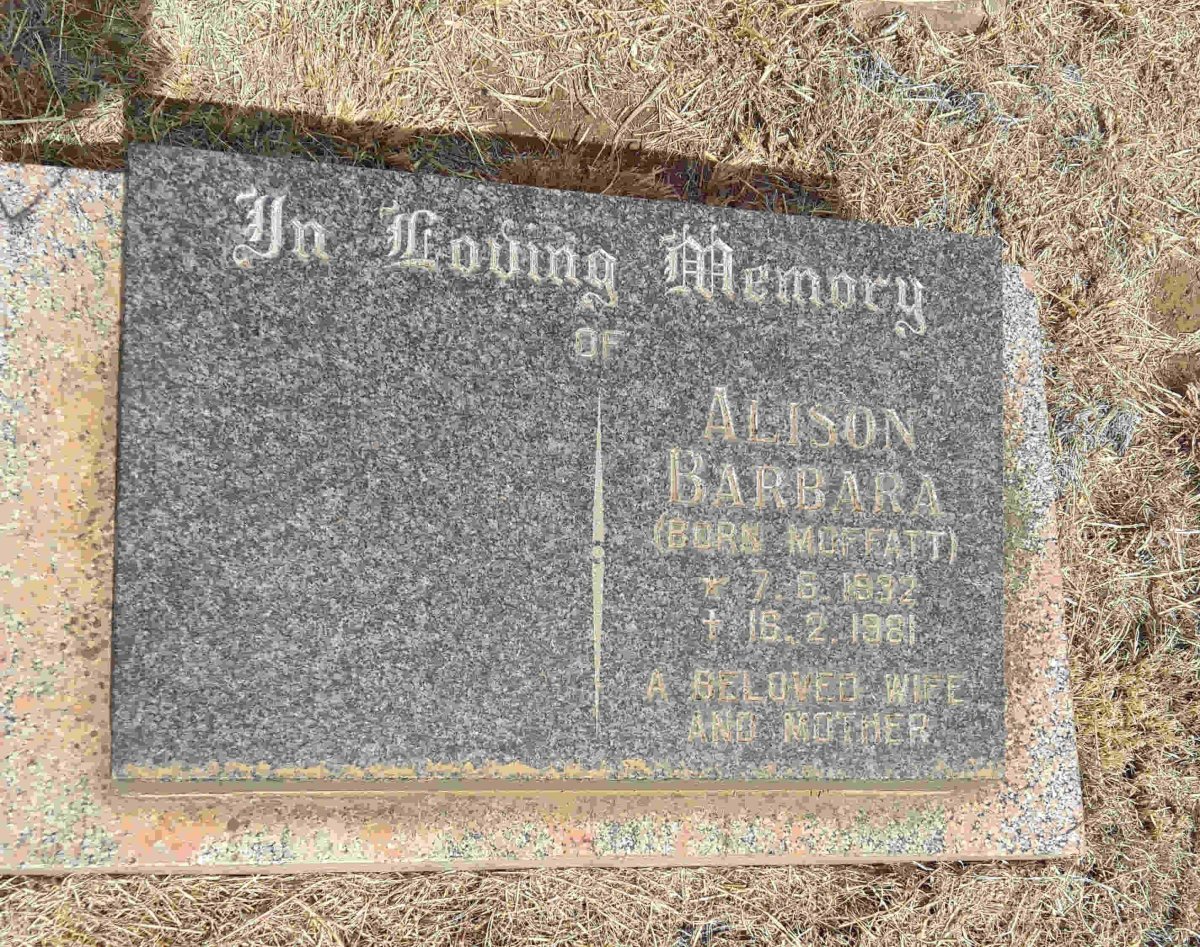 BOLT Alison Barbara nee MOFFATT 1932-1981