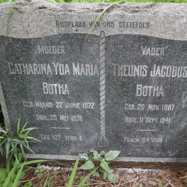 BOTHA Theunis Jacobus 1887-1941 &amp; Catharina Yda Maria MARAIS 1872-1936