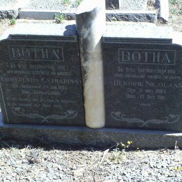BOTHA Hendrik Nicolaas 1894-1961 &amp; Emmerentia Catharina SCHOEMAN 1895-1960