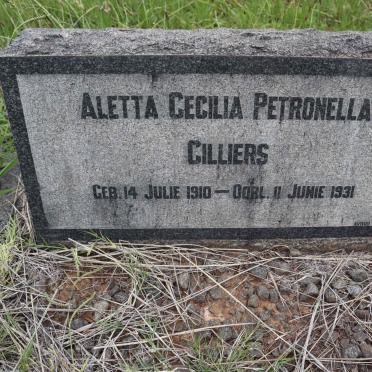 CILLIERS Aletta Cecilia Petronella 1910-1931