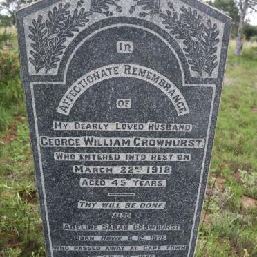 CROWHURST George William -1918 &amp; Adeline Sarah HOWE 1875-1956