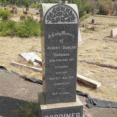 CORDINER Albert Duncan 1897-1974