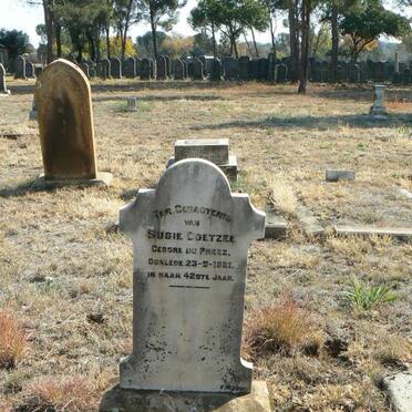 COETZEE Susie nee DU PREEZ -1921