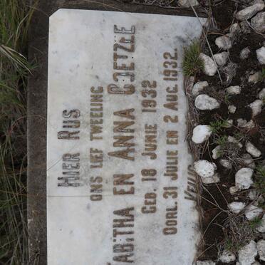 COETZEE Tabitha 1932-1932 :: COETZEE Anna 1932-1932