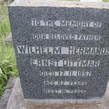 DITTMAR Wilhelm Hermanus Ernst -1957