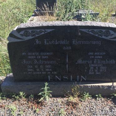 ENSLIN Jan Adriaan 1902-1964 &amp; Maria Elizabeth GROBLER 1903-1973