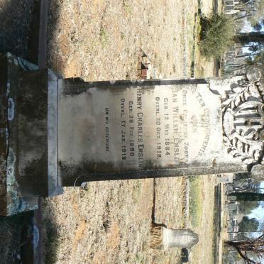 ENSLIN Jan Willem 1884-1918 :: ENSLIN Henry Charles 1890-1918