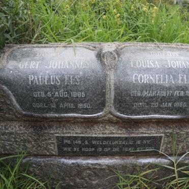 ELS Gert Johannes Paulus 1865-1950 &amp; Louisa Johanna Cornelia MARAIS 1871-1950