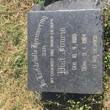 FOURIE Piet 1890-1964
