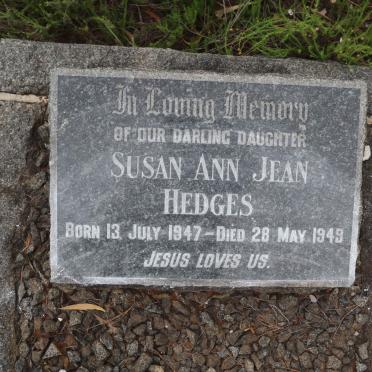 HEDGES Susan Ann Jean 1947-1949