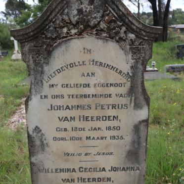 HEERDEN Johannes Petrus, van 1850-1935 &amp; Willemina Cecilia Johanna 1852-1938