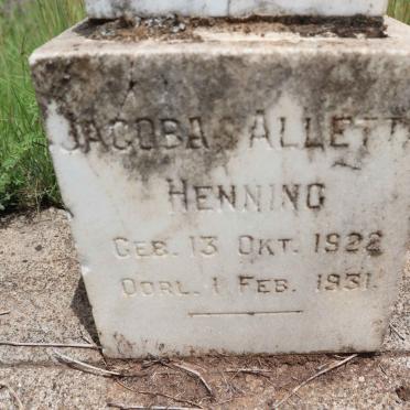HENNING Jacoba Alletta 1922-1931