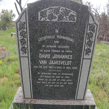 JAARSVELDT David Johannes, van 1907-1942
