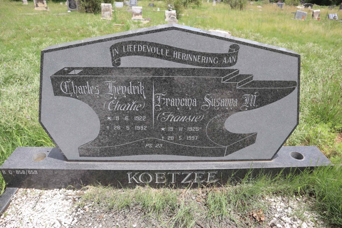 KOETZEE Charles Hendrik 1922-1992 & Francina Susanna M. 1925-1997