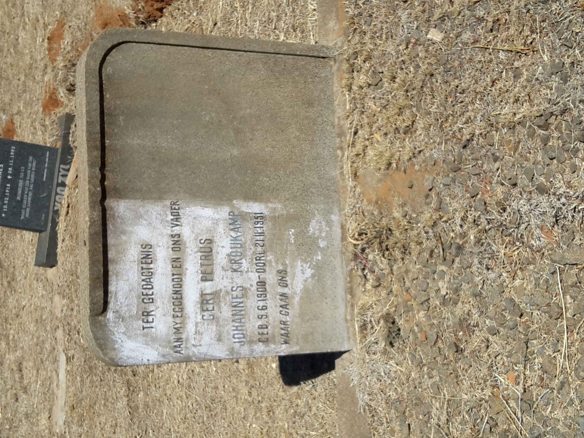 KROUKAMP Gert Petrus Johannes 1900-1951