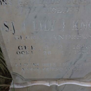 KNOX S.J. nee ANDREWS 1896-1936