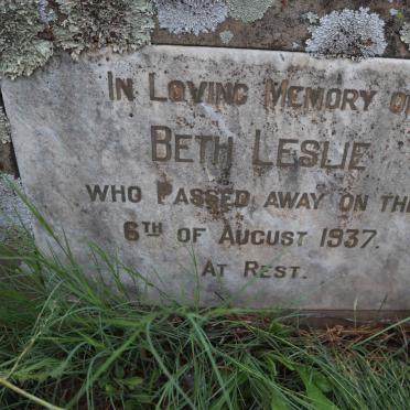 LESLIE Beth -1937