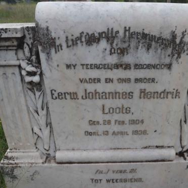 LOOTS Johannes Hendrik 1904-1938