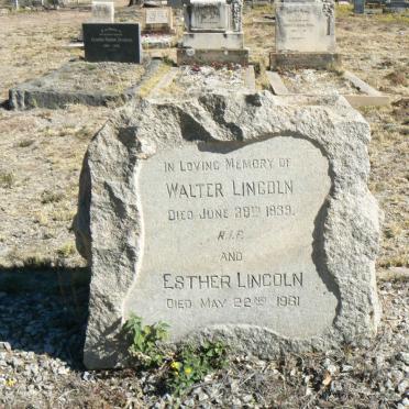 LINCOLN Walter -1939 &amp; Esther -1961
