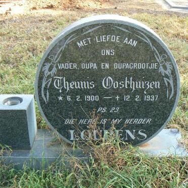 LOURENS Theunis Oosthuizen 1900-1937