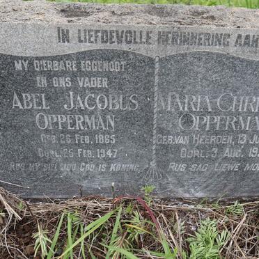 OPPERMAN Abel Jacobus 1865-1947 &amp; Maria Christina VAN HEERDEN 1866-1955