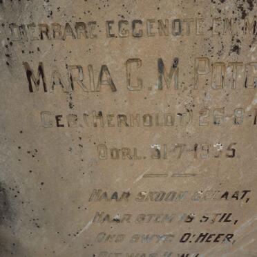 POTGIETER Maria C.M. 1887-1935