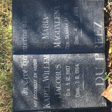 PREEZ Karel Willem Jacobus, du 1907-1964 &amp; Maria Magdalena SAAIMAN 1911-2001
