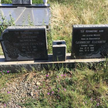 POTGIETER Timotheus Francois 1914-1967 &amp; Gerbrecht Elizabeth LOUW 1930-2010