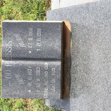 PLESSIS Japie, du 1897-1965 &amp; Ruth 1906-1996