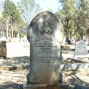 PIENAAR Susanna C. nee KOEN 1903-1921