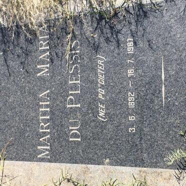 PLESSIS Martha Maria, du nee POTGIETER 1892-1967
