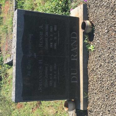 RAND Johannes H., du 1897-1964 &amp; Rensie A. COETZEE 1903-1969