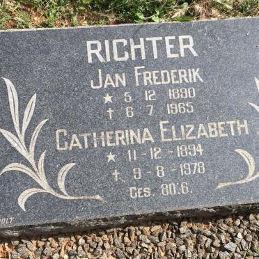 RICHTER Jan Frederik 1890-1965 &amp; Catherina Elizabeth 1894-1978